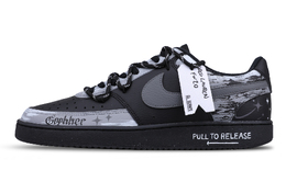 Nike Court Vision Anti Slip Износостойкие Низкие Кроссовки для Скейтбординга Унисекс Черные dh2987-002(team51-逐光之翼) | black