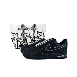 Nike Air Force 1 Антискользящие Износостойкие Низкие Кроссовки для Скейтбординга Унисекс Черные cw2288-001(team619-黑武士满天s-box) | black
