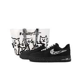 Nike Air Force 1 Liquid Metal противоскользящие износостойкие низкие кроссовки для скейтбординга унисекс черный белый серебристый cw2288-001(team619-液态金属s-box) | black white silver
