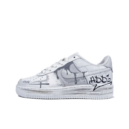 Кроссовки Nike Air Force 1 противоскользящие износостойкие низкие для скейтбординга унисекс серо-белые, цвет Gray White cw2288-111(team619-琉璃) | gray white