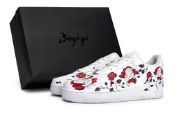 Кроссовки Nike Air Force 1 Scarlet Flame Rose противоскользящие низкие унисекс белые красные серые черные cw2288-111(team80-男女绯焰玫瑰s-box) | white red gray black