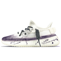 Yeezy Boost 350 V2 Абразивоустойчивые низкие повседневные кроссовки Unisex Белый Фиолетовый Adidas hq6316(team40-银蛇撒墨) | white purple