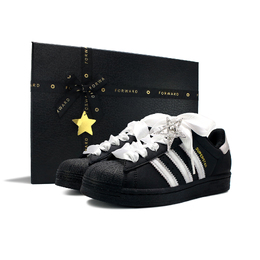 SUPERSTAR Износостойкие и легкие низкие кроссовки для скейтбординга унисекс Silver Black Adidas, Black White eg4959（team134-星光漫步礼盒） | black white