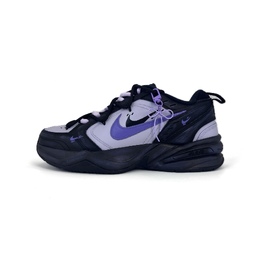 Nike Air Monarch 4 противоскользящие и износостойкие легкие низкие массивные кроссовки унисекс черные с фиолетовым 415445-001(team502-黑紫蝴蝶结) | black purple