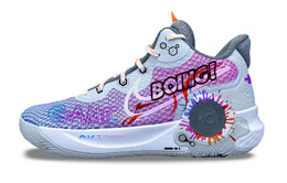 Кроссовки баскетбольные Nike KD Trey 5 IX с амортизацией, противоскользящие, износостойкие, дышащие, мид-топ, унисекс сине-фиолетовые cw3402-011(team408-灵动狂想) | violet