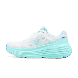 Женские бело-голубые низкие кроссовки для бега Skechers 129470-wlb | white blue