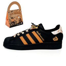 SUPERSTAR Противоскользящие Кроссовки Низкие Unisex Черные Оранжевые Adidas eg4959（team531-南瓜派对box） | black orange