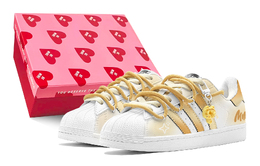 Кроссовки Adidas Superstar Skateboard Unisex низкие белые оранжевые eg4958(teams2-牛奶猫咪s-box) | orange