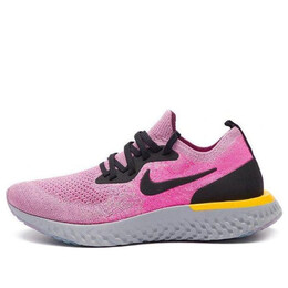 Кроссовки epic react flyknit 'pink blast' Nike, мультиколор aq0070-500 | plum dust/pink blast/amarillo/black