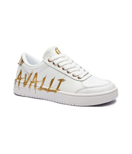 Кроссовки женские Just Cavalli кожаные с надписью, белый ca252w0000350140036 | bianco