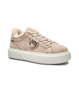 Кроссовки женские Pinko кожаные утепленные, бежевый pi244w000025c370037 | beige