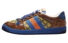 Кроссовки мужские Gucci, синий / желтый 674530 faa2i 7044