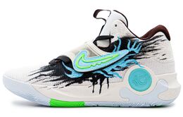 Nike KD Trey 5 X Брызги чернил Пламя Амортизация Противоскольжение и износостойкие Низкие баскетбольные кроссовки Мужские Черный Белый dj7554-014（team241-泼墨焰火） | black white