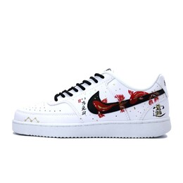 Кроссовки Nike Court Vision 1 мужские низкие черно-бело-красно-золотые dh2987-101（team390-招财斗金) | black white red gold