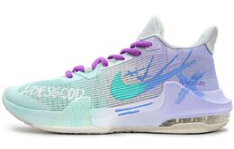 Nike Air Max Impact 3 Модный край Амортизация Противоскользящие и Износостойкие Низкие Баскетбольные Кроссовки Мужские Голубые Фиолетовые dc3725-004（team241-潮流边界） | cyan purple
