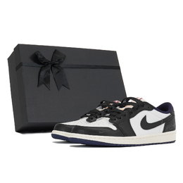 Air 1 Lonely Night Tide Износостойкие низкие кеды винтажные баскетбольные мужские черные Jordan hq2993-100(team210-寂夜潮汐sbox) | black