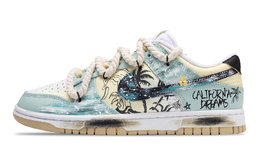 Nike Dunk Антискользящие Износостойкие Низкие Кроссовки для Скейтбординга Мужские Бежево-Голубые dv0833-100（team152-椰风海韵） | beige blue