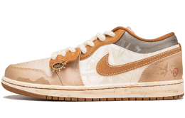 Кроссовки баскетбольные мужские Air 1 Cushioning Low-Top Vintage светло-коричневые Jordan hf5753-221(teamf-神秘山脉) | light brown