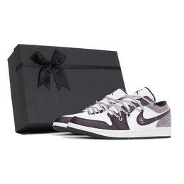 Jordan Air 1 Low Grape Bubble Устойчивые к истиранию низкие баскетбольные кроссовки Мужские Фиолетовые 553558-132(team399-葡萄气泡sbox) | purple