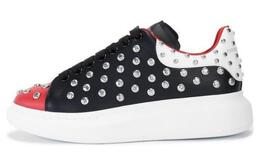 Оверсайз Мужские Черно-Красные Скейтерские Кроссовки Alexander McQueen 535193whgpc6436 | black red