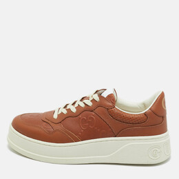 Gucci Brown Jumbo GG Embossed Leather Chunky B Sneakers Size 41.5 1220836