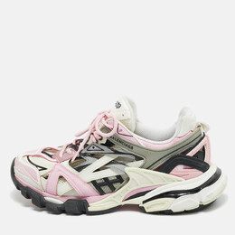 Balenciaga Tricolor Faux Leather and Mesh Track 2 Sneakers Size 40 1220829