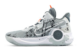 Баскетбольные кроссовки KD Trey 5 IX унисекс средней высоты, белые/серые/черные Nike cw3402-011(team叁-杜5竹石) | gray