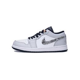 Jordan Кроссовки Air 1 Custom Dior устойчивые к истиранию низкие винтажные баскетбольные Unisex дымчато-серые - серые, цвет Gray 553558-132(team763-定制小dior) | gray