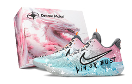 Nike Кроссовки баскетбольные KD Trey 5 IX Observer-Pink Box с противоскользящей подошвой, износостойкие, средний верх, унисекс, розово-голубые, цвет Pink Blue cw3402-011（team683-观察者粉礼盒） | pink blue