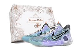 Nike Кроссовки KD Trey 5 IX противоскользящие износостойкие низкие винтажные баскетбольные унисекс светло-голубые, цвет Light Blue cw3402-011（team683-星空泡泡白礼盒） | light blue