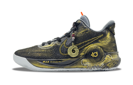 Nike Кроссовки баскетбольные KD Trey 5 IX Funi Gilded Mid Top устойчивые к истиранию унисекс черные золотые, цвет Black cw3402-011(team348-funi 鎏金) | black