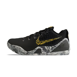 Nike Кроссовки Kobe 9 устойчивые к истиранию низкие баскетбольные унисекс черно-белые, цвет Black White fz7333-002(team373-鎏金黑) | black white