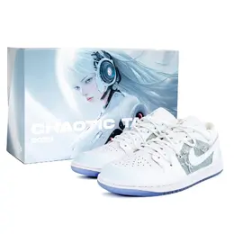 Jordan Винтажные баскетбольные кроссовки Air 1 Low топ унисекс светло-голубые, цвет Light Blue dc0774-105（team197-随影者） | light blue