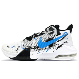 Nike Air Max Impact 3 нескользящие износостойкие амортизирующие низкие баскетбольные кроссовки мужские черно-бело-синие белые, цвет White dc3725-100(team40-活力蓝勾) | white