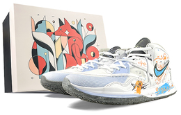 Nike Кроссовки баскетбольные Kyrie 8 Infinity Mid-Top унисекс синие dc9134-102(team40-欧文涂鸦s-box)