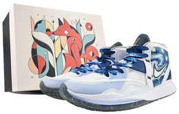 Nike Кроссовки баскетбольные Kyrie 8 Infinity противоскользящие износостойкие мидтоп унисекс синие белые dc9134-102(team40-梵高星空s-box)
