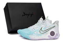 Nike Кроссовки KD Trey 5 IX Mid Top Vintage баскетбольные унисекс бело-голубые, цвет White Blue dj6922-100(team80-挥洒热血青s-box) | white blue