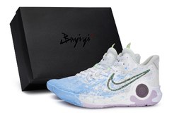 Nike Кроссовки KD Trey 5 IX Vintage баскетбольные унисекс мидтоп синие бело-голубые, цвет White Blue dj6922-100(team80-挥洒热血蓝s-box） | white blue