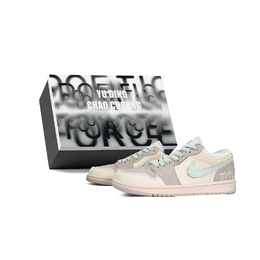 Jordan Air 1 YDCC Summer Breeze Box устойчивые к истиранию низкие винтажные баскетбольные кроссовки унисекс кремово-зеленые, цвет Cream Green hq3440-101(team501-夏风s-box) | cream green