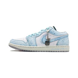 Jordan Винтажные баскетбольные кроссовки Air 1 Low Top унисекс небесно-голубого цвета, цвет Sky Blue fq7687-300（team1022-海雾浮光） | sky blue