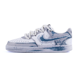 Nike Кроссовки Court Vision 1 мужские низкие сине-серые/серебристые, цвет Blue Gray dh2987-101（team1241-蓝灰幻途） | blue gray