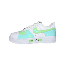 Женские скейтерские кроссовки Nike Air Force 1 Mint Sea Low Top бело-сине-зеленые, цвет White Blue Green dd8959-100(team48-薄荷海) | white blue green
