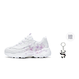 Skechers D'LITES 1.0 с амортизацией, устойчивые к истиранию, увеличивающие рост низкие массивные кроссовки женские белые - белые+подарок, цвет White+Giveaway 150530-lglv | white+giveaway