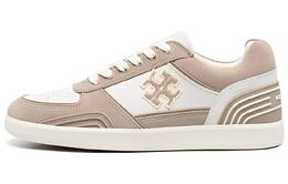 Tory Burch Кроссовки Clover Court из замши с панелями в цвете айвори, цвет Ivory 155626-201 | ivory