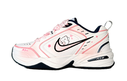 Nike Женские противоскользящие и износостойкие легкие низкие массивные кроссовки Air Monarch 4 розово-белые, цвет Pink White 415445-102(team146-抱抱熊女款） | pink white