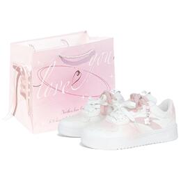 Anta Женские противоскользящие и износостойкие низкие скейтерские кроссовки Pink White, цвет Pink White 922418001q-2(teamtwo-kitty粉喵d) | pink white