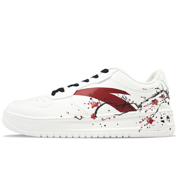Anta Life Collection противоскользящие амортизирующие низкие скейтерские кроссовки мужские бело-красные, цвет White 912418001q-2(team40-男寒梅) | white