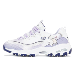 Skechers D'Lites 1.0 массивные кроссовки женские низкие верх фиолетово-белые фиолетовые, цвет White Purple 99999863-wnv(team399-靠背猫) | white purple