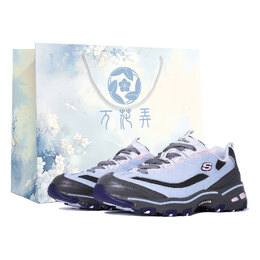Skechers D'LITES 1.0 Wan Hua Nong детские светло-голубые коробочные низкие массивные кроссовки женские сине-черные, цвет Blue Black 99999863-wnv(team113-浅蓝s-box) | blue black