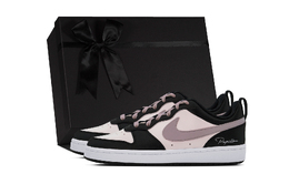 Nike Кроссовки Court Borough Low DEER Black Raspberry противоскользящие износостойкие низкие для скейтбординга GS черно-розовые, цвет Black Pink Nee bq5448-115(team84-黑玫树莓s-box) | black pink nee